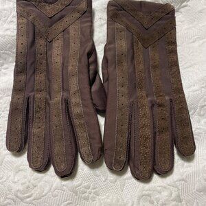 Gloves Women’s Suede Blend Brown size L